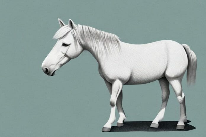 A haflinger horse in a margate