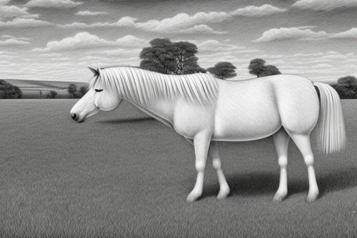 A haflinger horse in a rural setting in westville