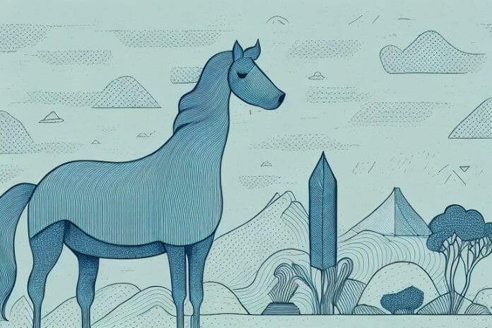 A hackney horse in a picturesque cape town landscape