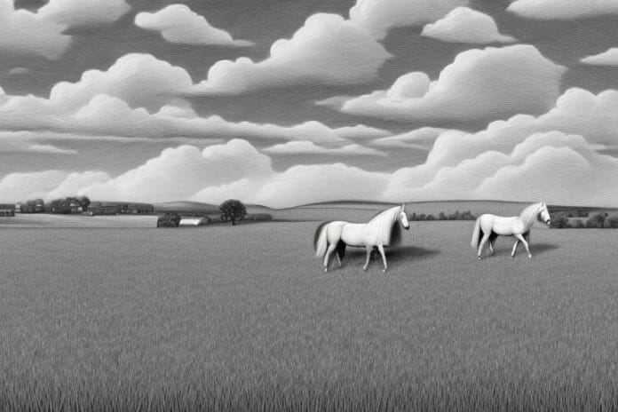 A haflinger horse in a rural landscape in king william's town