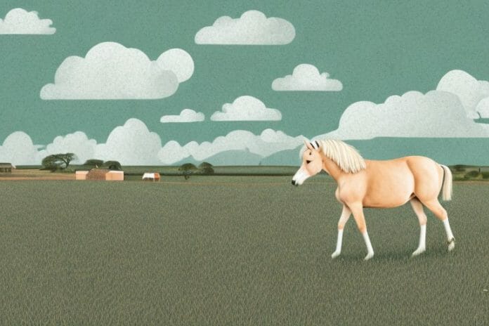 A haflinger horse in a rural landscape in port alfred