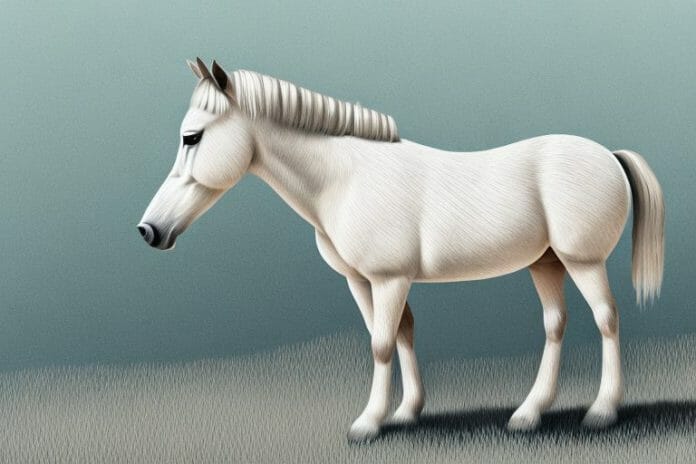 A haflinger horse in a rural setting in jeffreys bay