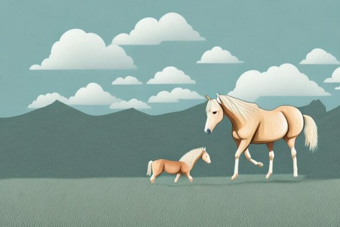 A haflinger horse in a south african landscape