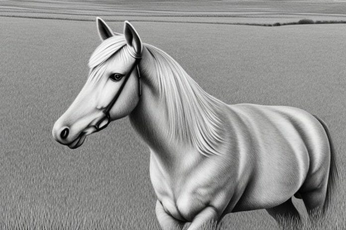 A haflinger horse in a rural setting in kroonstad