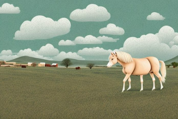 A haflinger horse in a rural landscape in bethlehem