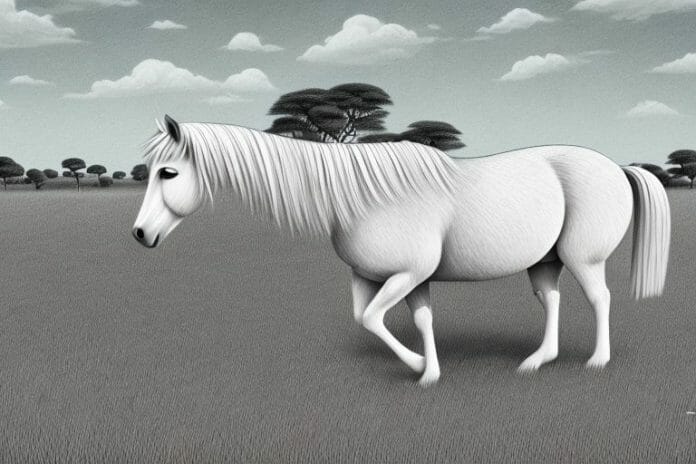 A haflinger horse in a rural setting in soweto