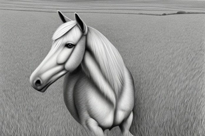 A haflinger horse in a rural setting in vanderbijlpark