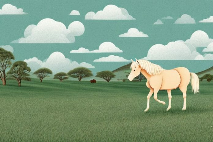 A haflinger horse in a rural landscape in greater pretoria