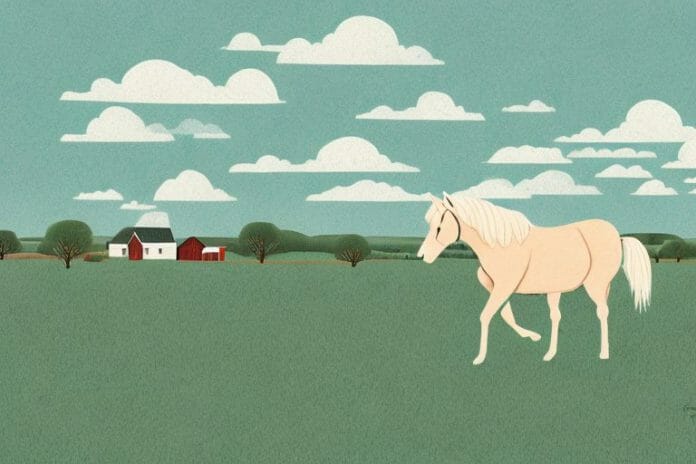 A haflinger horse in a rural landscape in roodepoort
