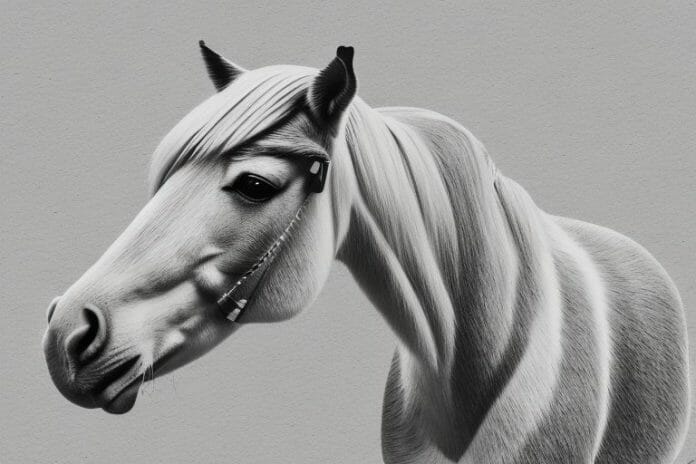 A haflinger horse in a rural setting in germiston