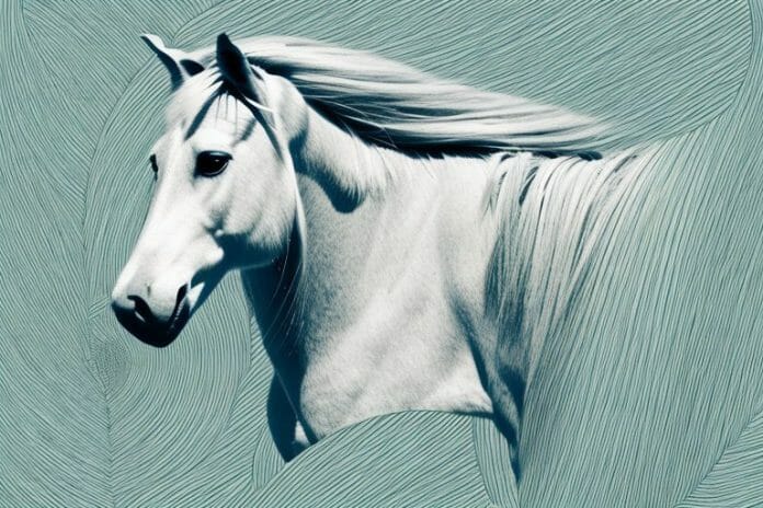A haflinger horse in a kempton park landscape