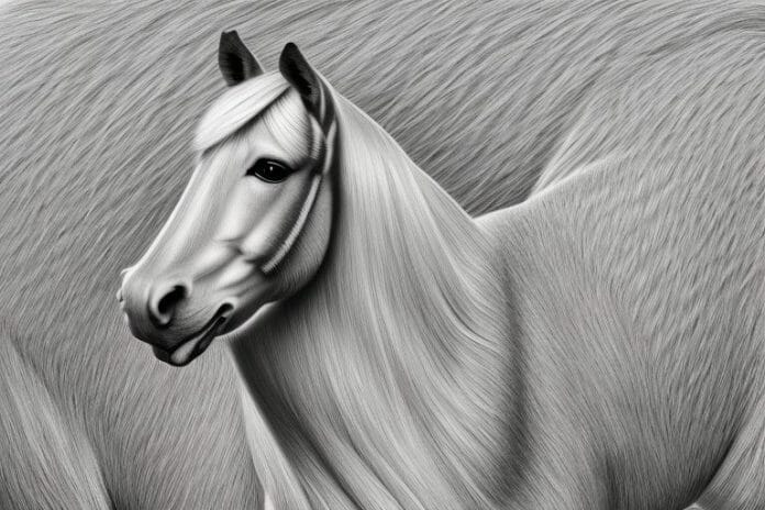 A haflinger horse in a rural setting in tzaneen