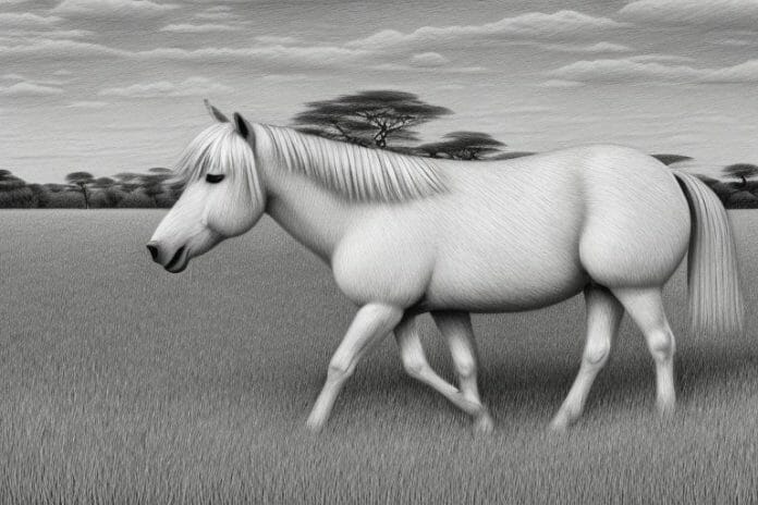 A haflinger horse in a rural setting in giyani