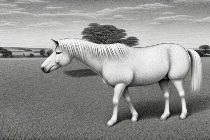 A haflinger horse in a rural setting in modimolle