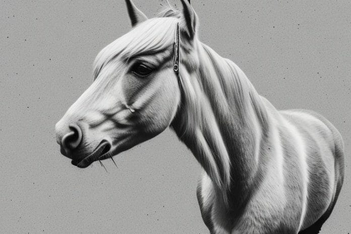 A haflinger horse in a rural setting in witbank