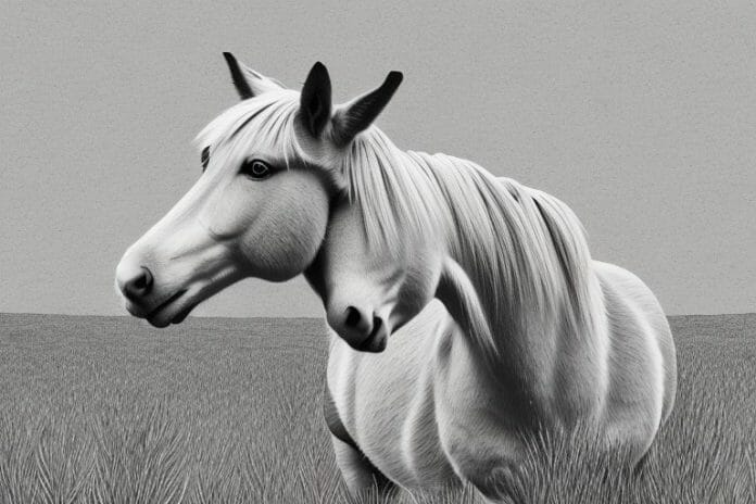 A haflinger horse in a rural setting in delmas