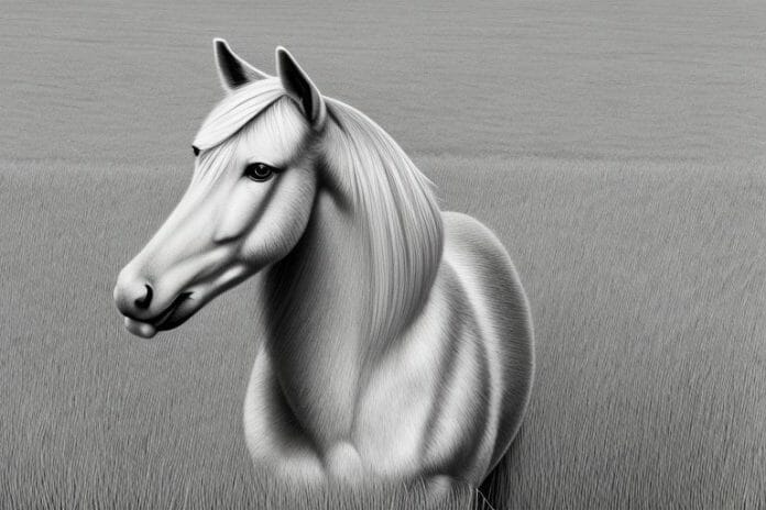 A haflinger horse in a rural setting in ermelo