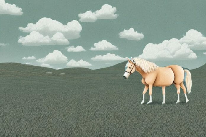 A haflinger horse in a rural landscape in barberton