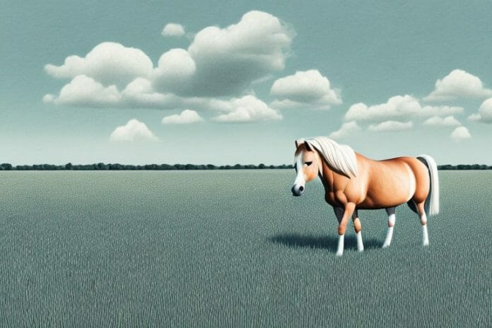 A haflinger horse in a field in standerton