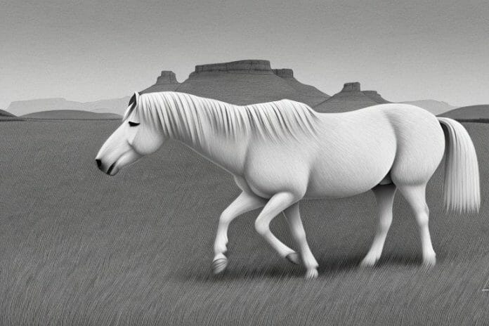 A haflinger horse in a rural setting in kimberley