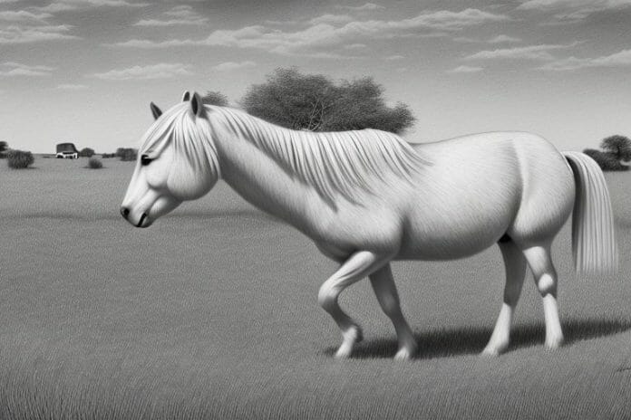 A haflinger horse in a rural setting in upington
