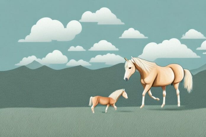 A haflinger horse in a south african landscape