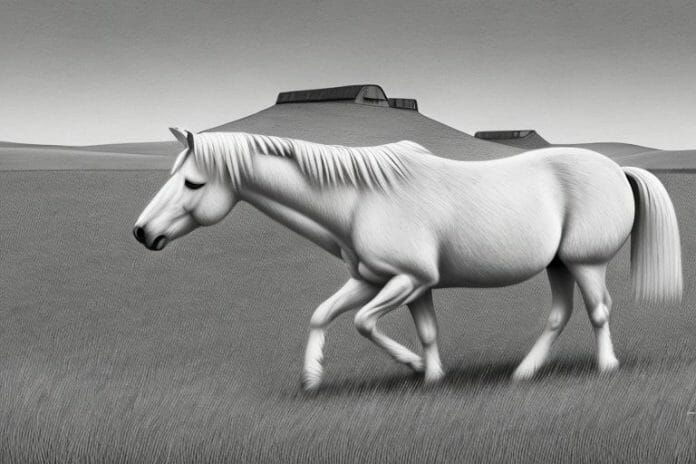 A haflinger horse in a rural setting in colesberg