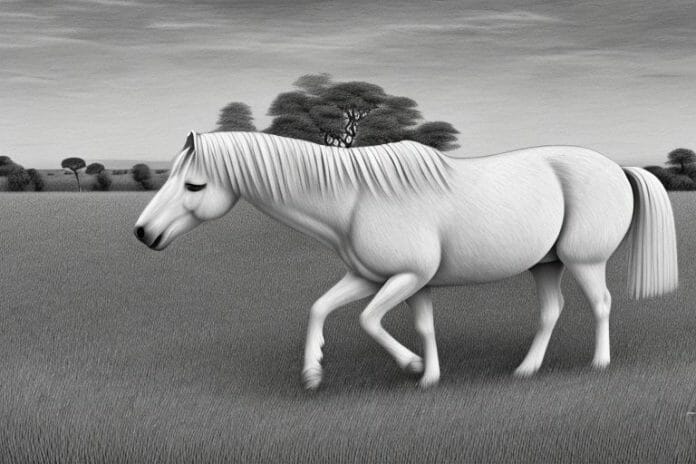 A haflinger horse in a rural setting in rustenburg