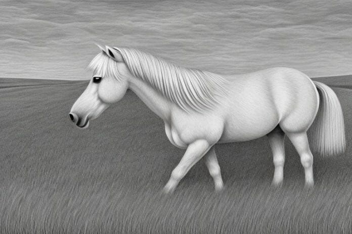 A haflinger horse in a rural setting in brits
