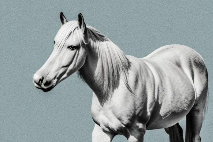 A haflinger horse in a rural setting in stilfontein