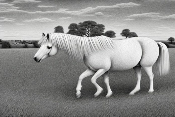 A haflinger horse in a rural setting in lichtenburg