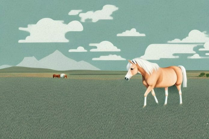A haflinger horse in a rural south african landscape