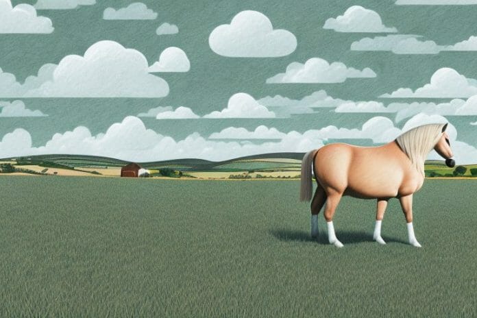 A haflinger horse in a rural landscape in somerset west