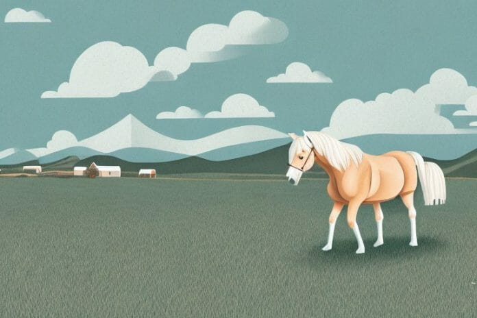 A haflinger horse in a rural setting in mossel bay