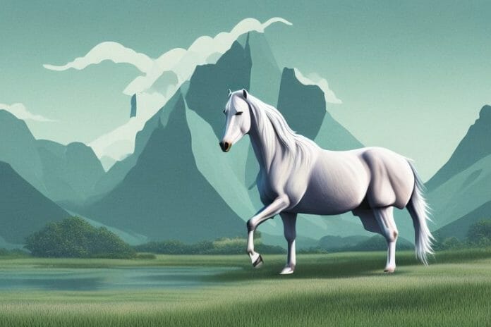 A fjord horse in a rural durban landscape