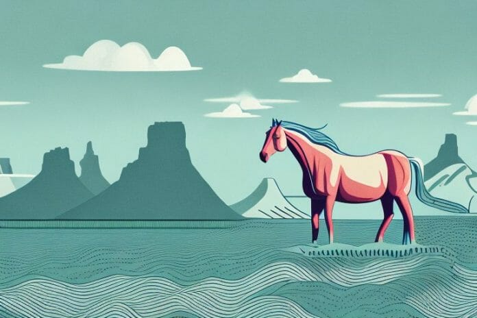 A fjord horse in a margate