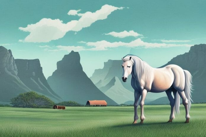A fjord horse in a rural setting in ballito