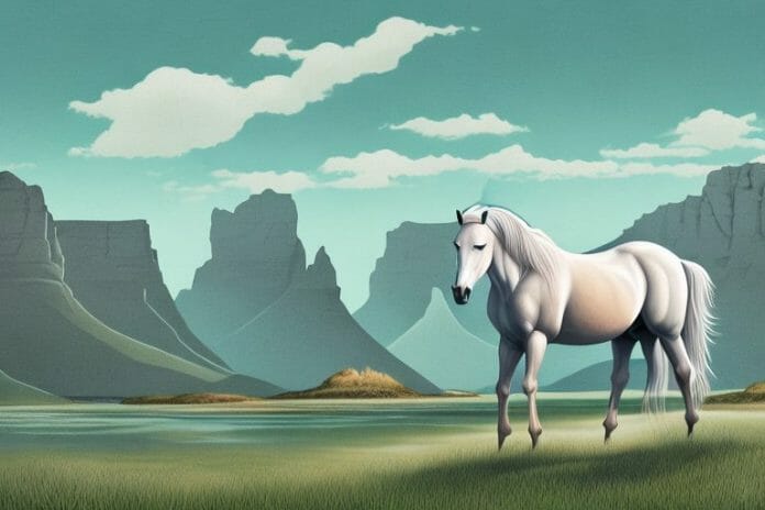 A fjord horse in a rural landscape in port elizabeth