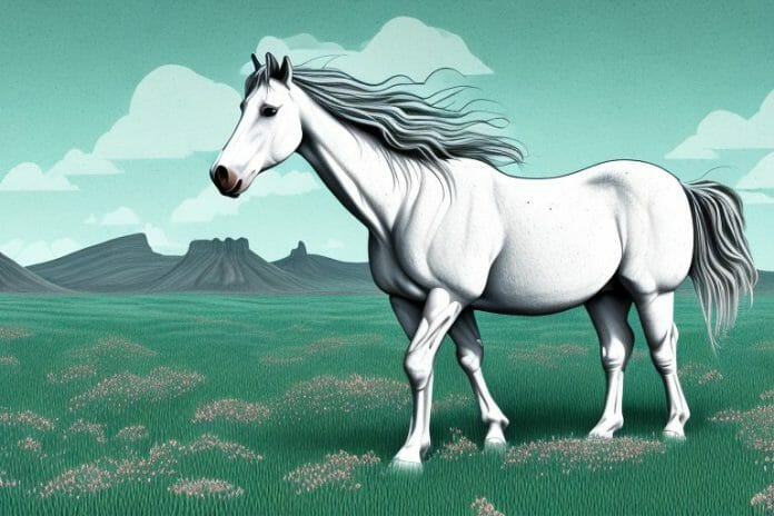A fjord horse in a field in uitenhage
