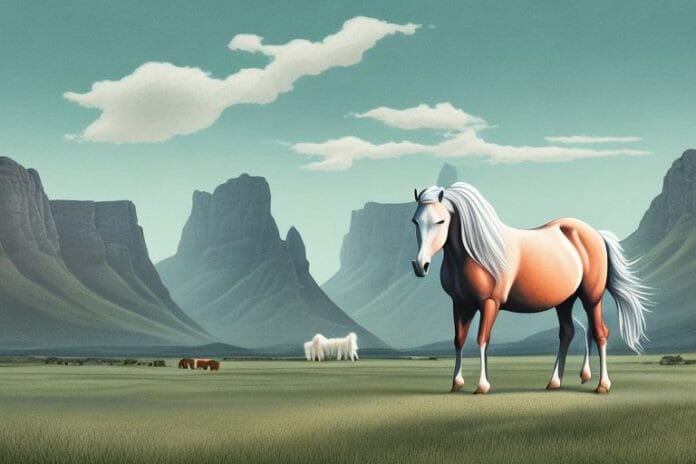 A fjord horse in a rural setting in aliwal north