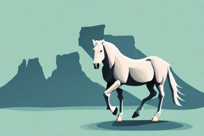 A fjord horse in a free state