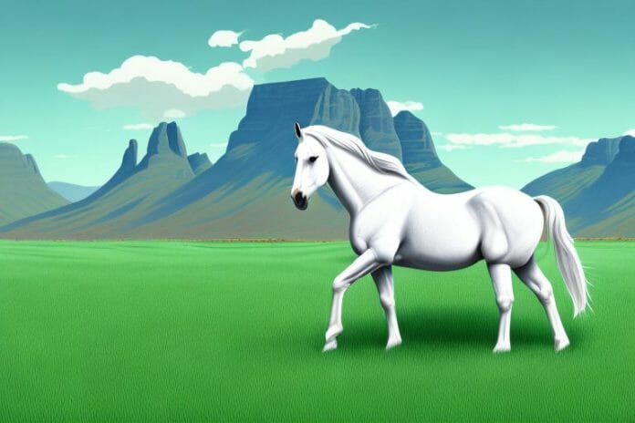 A fjord horse in a grassy field in randburg