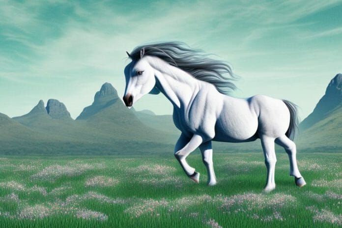 A fjord horse in a field in bela-bela