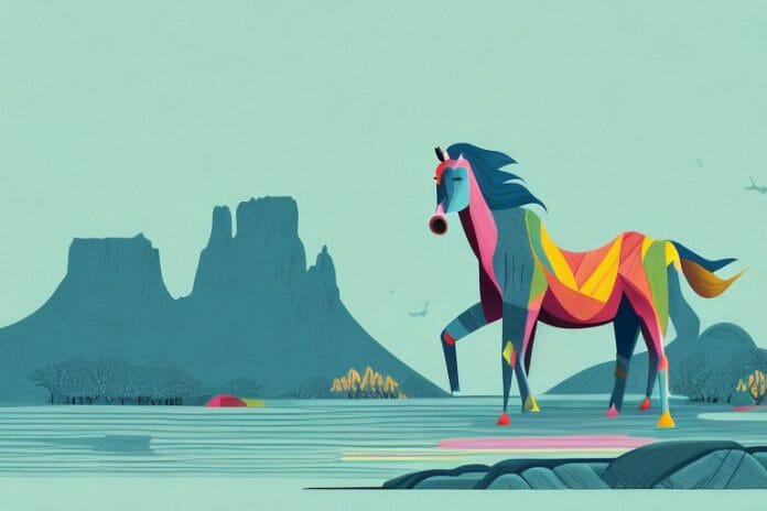 A fjord horse in a south african landscape