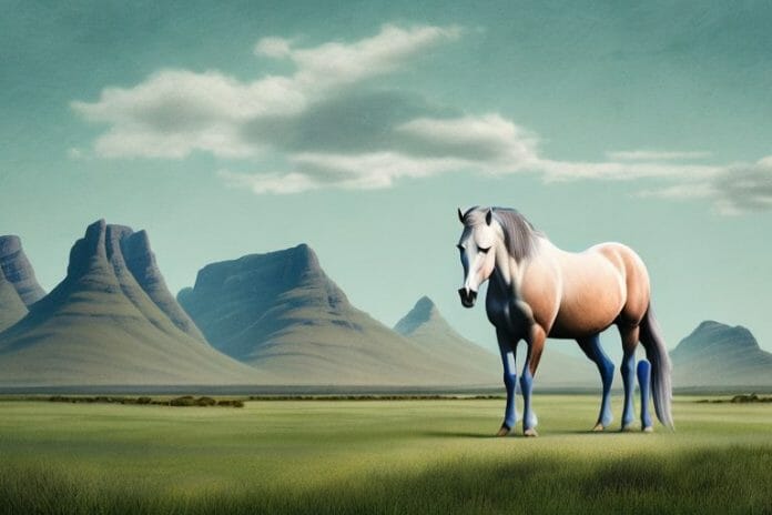 A fjord horse in a rural setting in standerton