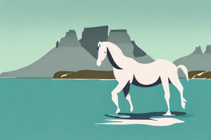 A fjord horse in a natural setting in hermanus