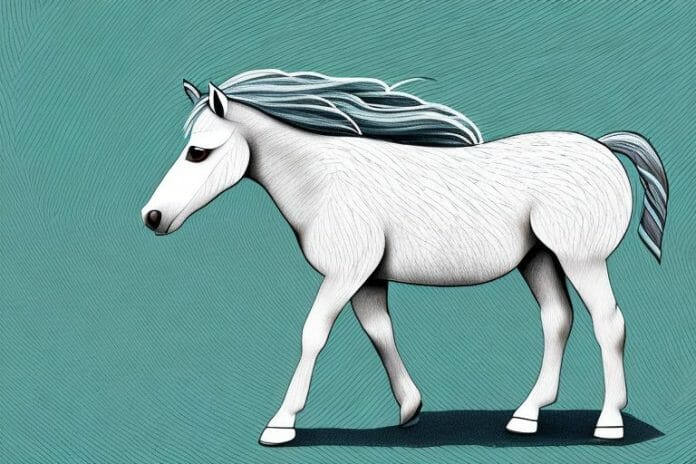 A connemara pony in its natural environment in the eastern cape