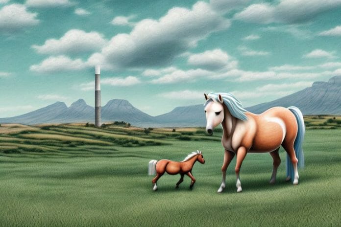 A connemara pony in a rural setting in bethlehem