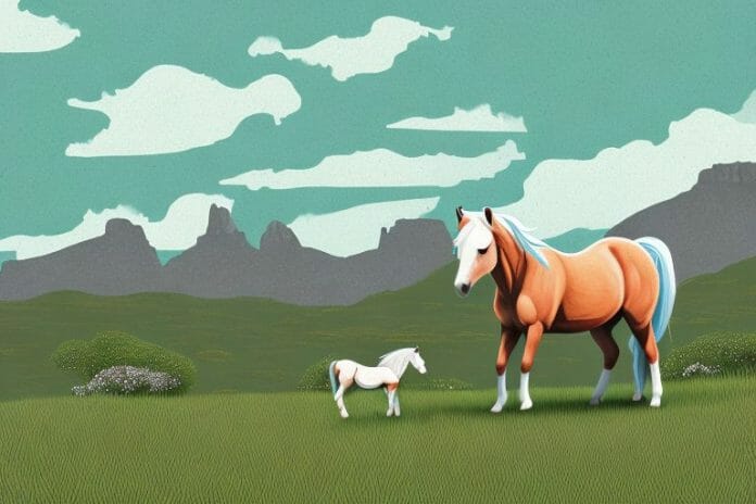 A connemara pony in a rural landscape in simon's town