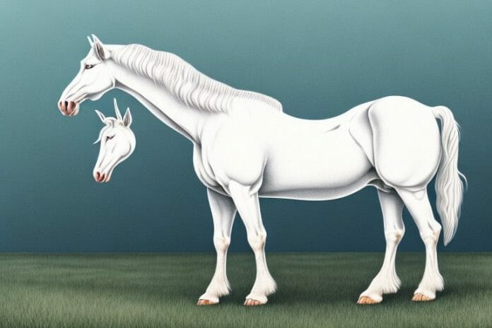 A majestic american cream draft horse in a rural setting in polokwane
